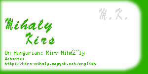 mihaly kirs business card